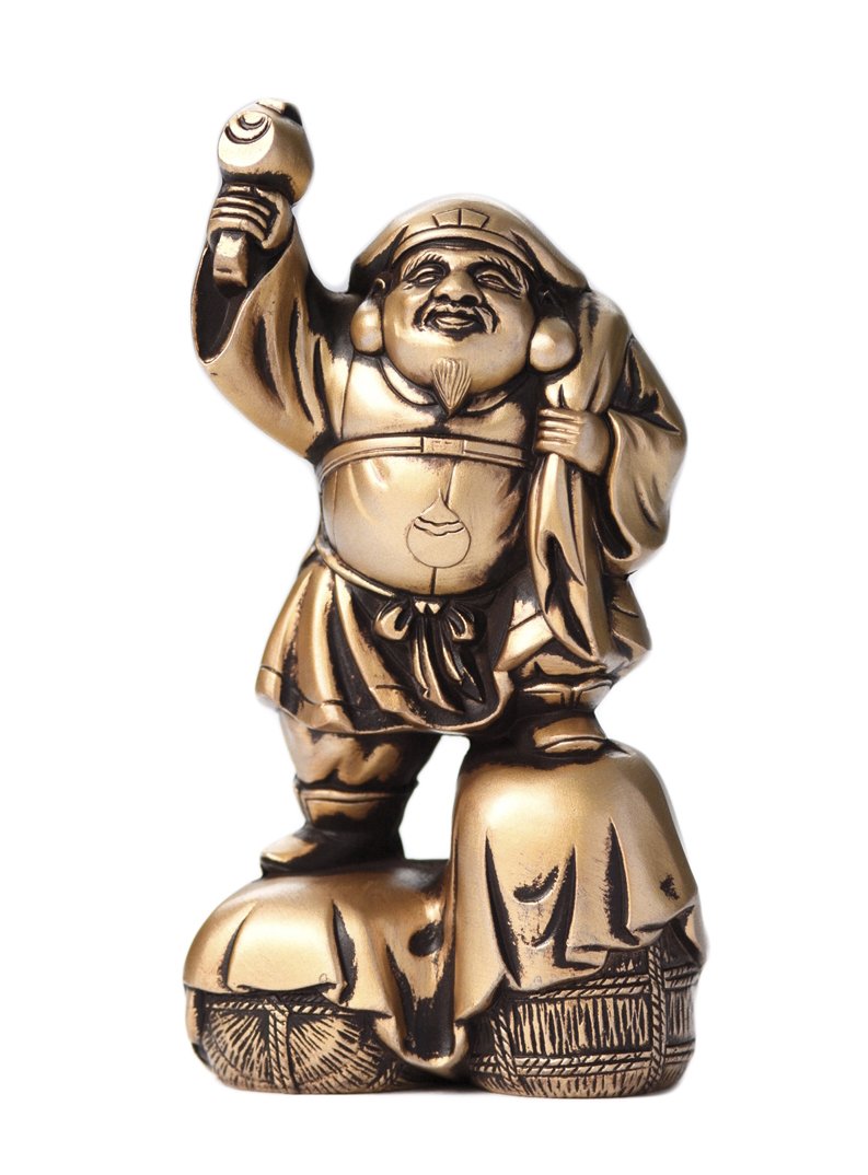 Amazon.co.jp: ナガエ 七福神 大黒天 シルキーゴールド 6×4×11cm